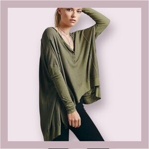 Free People Army Benedict Canyon Waffle Thermal Top